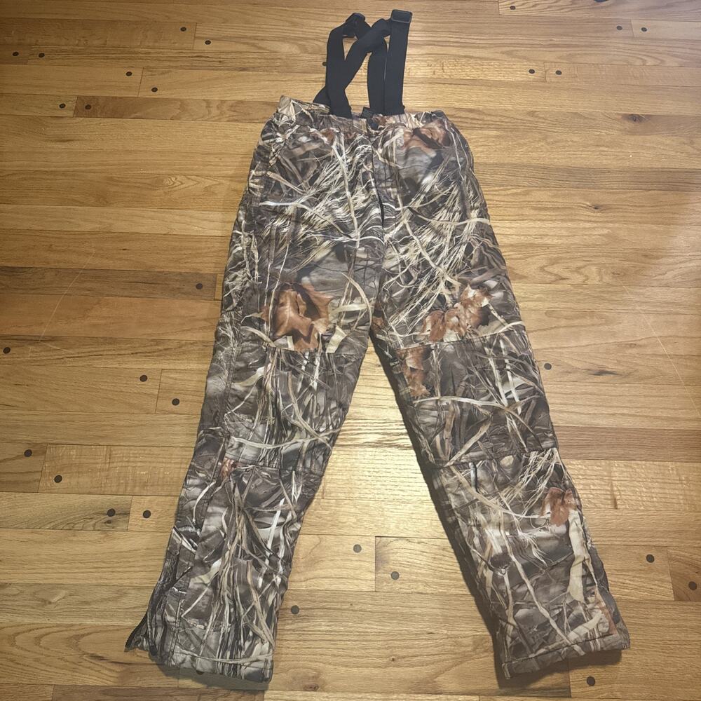 GUIDE SERIES CAMO Bib Style Insulated HUNTING PANTS W/ Straps Sz Mens XXL